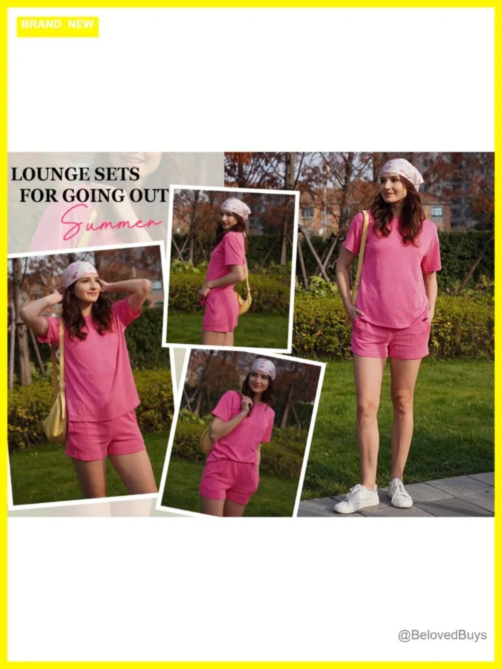 Womens Pajama Sets Short Sleeve Lounge Sets 2 Piece Tops and Shorts Outfits
